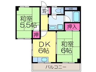 ハイツニュ－プラザの物件間取画像